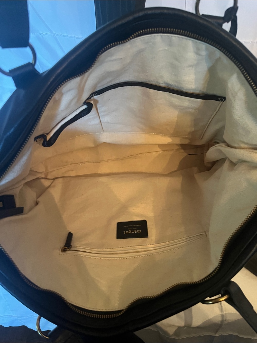 Margot Black Leather Tote - Picture 11 of 13